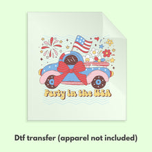 Load image into Gallery viewer, Coquette 4th of July DTF Transfer Ready to Press DTF Transfer America Retro 4th of July Tshirt Transfer D0035