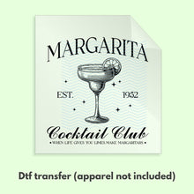 Load image into Gallery viewer, Ready to Press Margarita Aesthetic DTF Transfer Cocktails Vintage DTF Apparel Transfers Direct to Film Transfers Aesthetic D0038