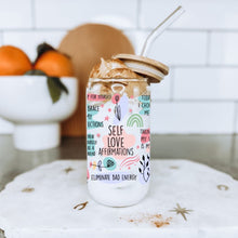 Load image into Gallery viewer, Self Love Affirmations 16oz UVDTF Cup Wrap *Physical Transfer* UV DTF Transfers, Cup Wrap Transfers, Ready to Ship uvdtf
