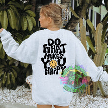Load image into Gallery viewer, Ready to Press Do What Makes You Happy Retro Smiley DTF Transfer Retro Aesthetic Trendy DTF Transfer Apparel Transfer Tshirt Transfer D0044