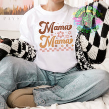 Load image into Gallery viewer, Retro Checkered Mama Ready to Press DTF Transfer, Mama DTF Transfers, Ready to Press Transfers D0004