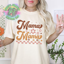 Load image into Gallery viewer, Retro Checkered Mama Ready to Press DTF Transfer, Mama DTF Transfers, Ready to Press Transfers D0004