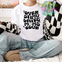 Load image into Gallery viewer, Retro Overstimulated Mama Club Ready to Press DTF Transfer, Mama DTF Transfers, Ready to Press Transfers D0007