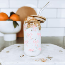 Load image into Gallery viewer, Pink Bows 16oz UVDTF Cup Wrap, Coquette UV DTF Transfers, Cup Wrap Transfers, Ready to Ship uvdtf 0009