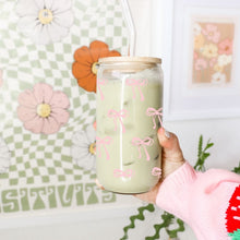 Load image into Gallery viewer, Pink Bows 16oz UVDTF Cup Wrap, Coquette UV DTF Transfers, Cup Wrap Transfers, Ready to Ship uvdtf 0009