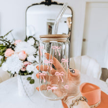 Load image into Gallery viewer, Pink Bows 16oz UVDTF Cup Wrap, Coquette UV DTF Transfers, Cup Wrap Transfers, Ready to Ship uvdtf 0009