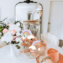 Load image into Gallery viewer, Rainbows Stars 16oz UVDTF Cup Wrap, UV DTF Transfers, Retro Cup Wrap Transfers, Ready to Ship uvdtf 0010