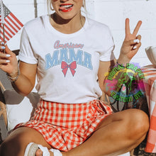 Load image into Gallery viewer, American Mama Bow Fourth of July DTF Transfers, American Mama DTF Transfer, 4th of July Bows DTF D0010
