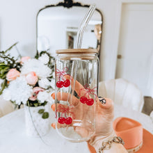 Load image into Gallery viewer, Cherry Bows 16oz UVDTF Cup Wrap, Coquette UV DTF Transfers, Cup Wrap Transfers, Ready to Ship uvdtf 0011