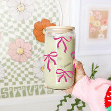 Load image into Gallery viewer, Pink Bows 16oz UVDTF Cup Wrap, Coquette UV DTF Transfers, Cup Wrap Transfers, Ready to Ship uvdtf 0012