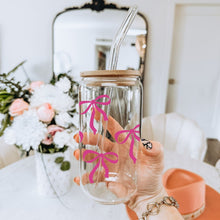 Load image into Gallery viewer, Pink Bows 16oz UVDTF Cup Wrap, Coquette UV DTF Transfers, Cup Wrap Transfers, Ready to Ship uvdtf 0012