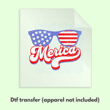 Load image into Gallery viewer, Merica Sunglasses Retro 4th of July Ready to Press DTF Transfer, Patriotic DTF Transfers, Fourth of July Apparel dtf D0084