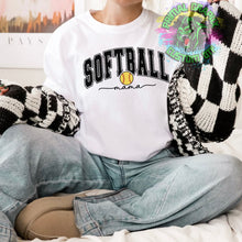 Load image into Gallery viewer, Softball Mama Retro DTF Transfer | Mama DTF Transfer | Softball DTF Transfer | Ready to Press Transfer D0017
