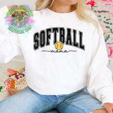 Load image into Gallery viewer, Softball Mama Retro DTF Transfer | Mama DTF Transfer | Softball DTF Transfer | Ready to Press Transfer D0017
