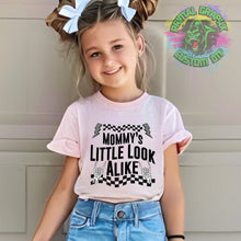 Load image into Gallery viewer, Mommy's Little Look Alike Skeleton Checkered DTF Transfer | Kids DTF Transfer | Mini DTF Transfer | Ready to Press Transfer D0023