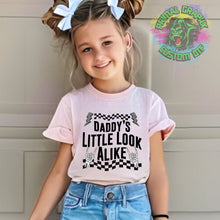 Load image into Gallery viewer, Daddy's Little Look Alike Skeleton Checkered DTF Transfer | Kids DTF Transfer | Mini DTF Transfer | Ready to Press Transfer D0024