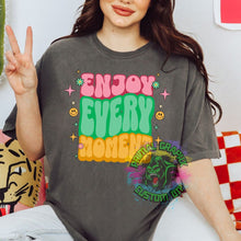 Load image into Gallery viewer, Ready to Press Enjoy Every Moment Retro Groovy DTF Transfer Retro Aesthetic Trendy DTF Transfer Apparel Transfer D0089