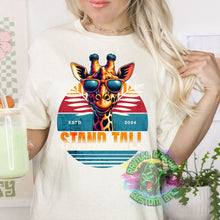 Load image into Gallery viewer, Stand Tall Giraffe Positivity Retro Groovy DTF Transfer Retro Aesthetic Trendy DTF Transfer Apparel Transfer D0093