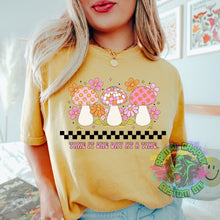 Load image into Gallery viewer, Take it One Day at a Time Mushroom Retro Groovy DTF Transfer Ready to Press Retro DTF Transfer Groovy Mushroom Disco Shirt Transfer D0027