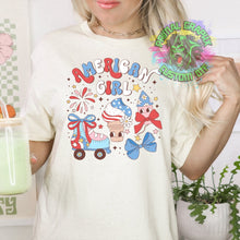 Load image into Gallery viewer, Coquette 4th of July DTF Transfer Ready to Press DTF Transfer America Girl Retro 4th of July Tshirt Transfer D0036