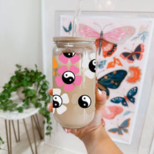 Load image into Gallery viewer, Yin Yang Retro Groovy 16oz UVDTF Cup Wrap *Physical Transfer* UV DTF Transfers, Groovy Cup Wrap Transfers, Ready to Ship uvdtf 0025