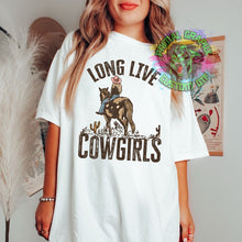 Load image into Gallery viewer, Ready to Press Long Live Cowgirls Country Southern Western DTF Transfer Country Cowgirl DTF Transfer Apparel Transfer Tshirt Transfer D0068