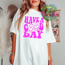 Load image into Gallery viewer, Ready to Press Have a Good Day Retro Smiley DTF Transfer Retro Aesthetic Trendy DTF Transfer Apparel Transfer Tshirt Transfer D0050