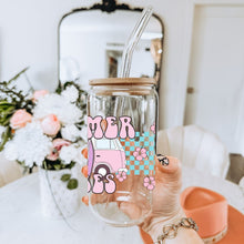 Load image into Gallery viewer, Summer Vibes Checkered Retro 16oz UVDTF Cup Wrap *Physical Transfer* UV DTF Transfers, Summer Cup Wrap Transfers, Ready to Ship uvdtf 0021