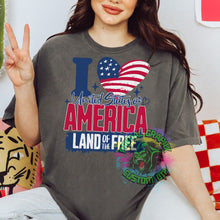 Load image into Gallery viewer, I Heart America Distressed Ready to Press dtf Transfer, Patriotic DTF Transfers, DTF Transfer, Fourth of July Apparel dtf D0083