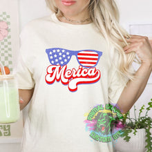 Load image into Gallery viewer, Merica Sunglasses Retro 4th of July Ready to Press DTF Transfer, Patriotic DTF Transfers, Fourth of July Apparel dtf D0084