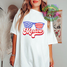 Load image into Gallery viewer, Merica Sunglasses Retro 4th of July Ready to Press DTF Transfer, Patriotic DTF Transfers, Fourth of July Apparel dtf D0084