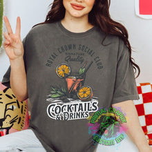 Load image into Gallery viewer, Ready to Press Cocktail Social Club DTF Transfer Aesthetic Vintage Cocktails DTF Transfer Apparel Transfer D0085