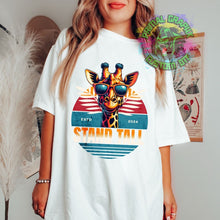 Load image into Gallery viewer, Stand Tall Giraffe Positivity Retro Groovy DTF Transfer Retro Aesthetic Trendy DTF Transfer Apparel Transfer D0093