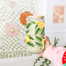 Load image into Gallery viewer, Lemons 16oz UVDTF Cup Wrap *Physical Transfer* UV DTF Transfers, Summer Cup Wrap Transfers, Ready to Ship uvdtf 0023
