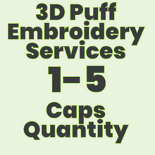 Load image into Gallery viewer, Embroidery Services Caps 1-5