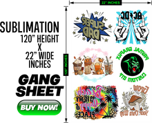 Load image into Gallery viewer, Sublimation Gang Sheet Transfers 22x240