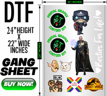 Load image into Gallery viewer, DTF GANG SHEET 22" X 24"