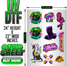 Load image into Gallery viewer, UV DTF Transfers 22"x24"