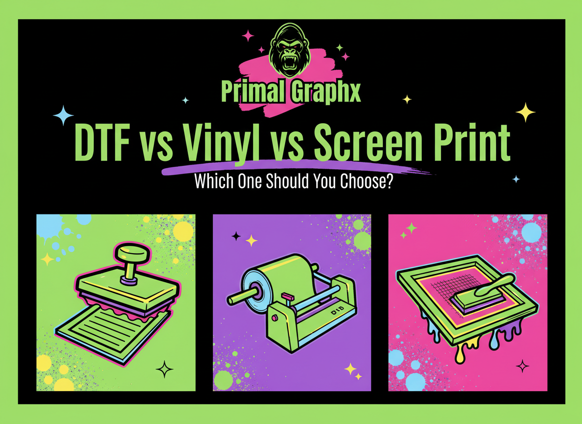 DTF Transfers vs Vinyl vs Screen Printing: Which One Should You Choose ...