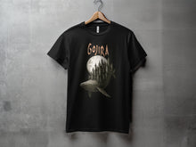 Load image into Gallery viewer, Gojira Whale and Castle Design Black Shirt
