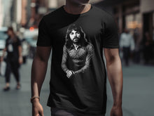 Load image into Gallery viewer, Black T-shirt Featuring Retro Portrait Design Product
