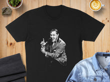 Load image into Gallery viewer, Classic Black Tee with Vintage Actor Graphic T-shirt

