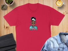 Load image into Gallery viewer, Red t-shirt with "NURSING" text and cartoon nurse graphic.
