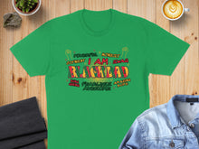 Load image into Gallery viewer, Green t-shirt with "Black Dad" text and positive adjectives.
