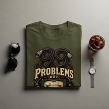 Load image into Gallery viewer, Olive t-shirt with "99 PROBLEMS BUT" and SWR meter graphic.
