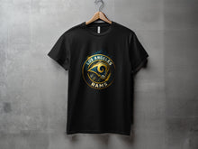 Load image into Gallery viewer, Los Angeles Rams Black T-Shirt with Team Logo Design
