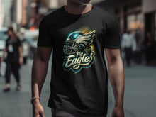 Load image into Gallery viewer, Fly Eagles Football Helmet Graphic T-shirt
