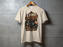 Load image into Gallery viewer, Cream t-shirt with "I Void Warranties So You Don't Have To" text and electronic components graphic.
