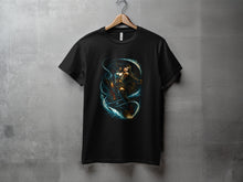 Load image into Gallery viewer, Fantasy Warrior with Blue Magic Design T-shirt
