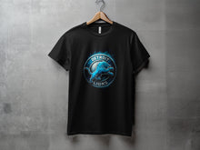 Load image into Gallery viewer, Detroit Lions Logo Graphic Unisex Black T-Shirt Product
